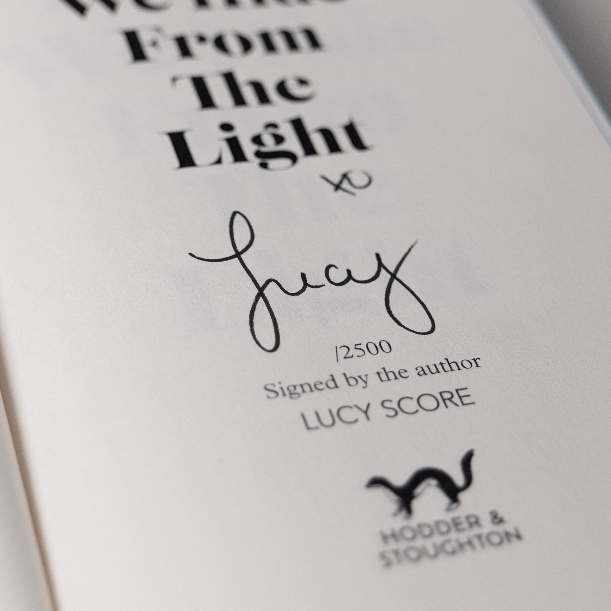 The signed title page.